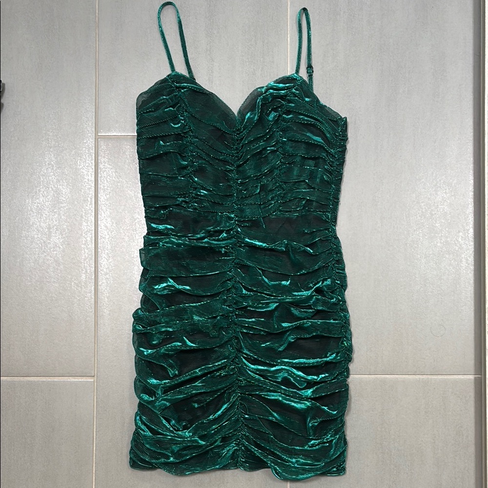 Lulus Green Shiny Dress